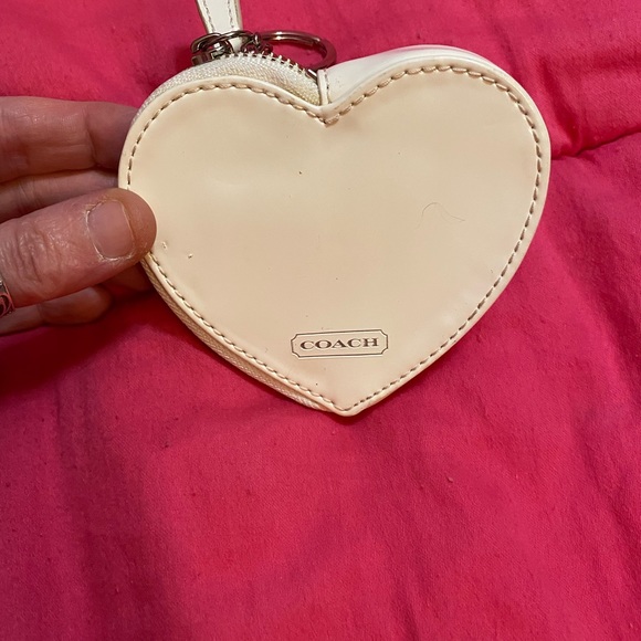 Coach zippered Heart Shaped Coin Purse - Picture 2 of 5